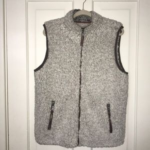 True Grit Sherpa Zip Up Vest